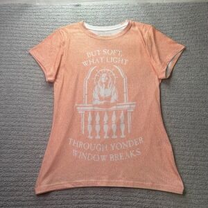 Litographs Romeo and Juliet Graphic Tee Orange Medium Bookish Literary Academia